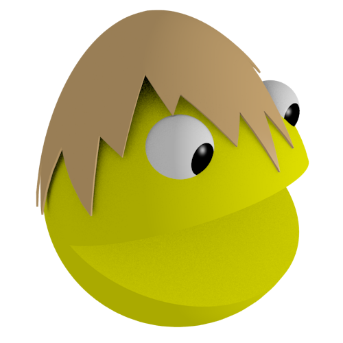 Pacman's hat is an egg shell